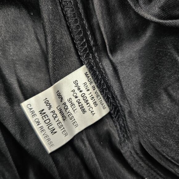 Vintage Hourglass Dress Womens Medium Y2K Fairy Black Whimsigoth Velvet Boho - Picture 7 of 8